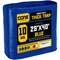 Core Tarps Heavy Duty Tarp, 40 ft L x 0.5 mm H x 25 ft W, 10 Mil, Blue, Polyethylene CT-605-25X40 - alternate 1